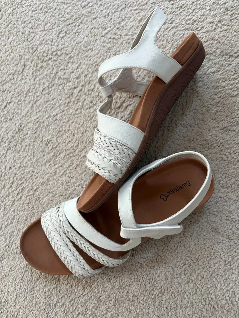 White sandals